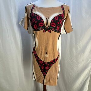 VINTAGE Body Dreams t-shirt swimsuit bathing suit cover up funny bikini shirt Sz